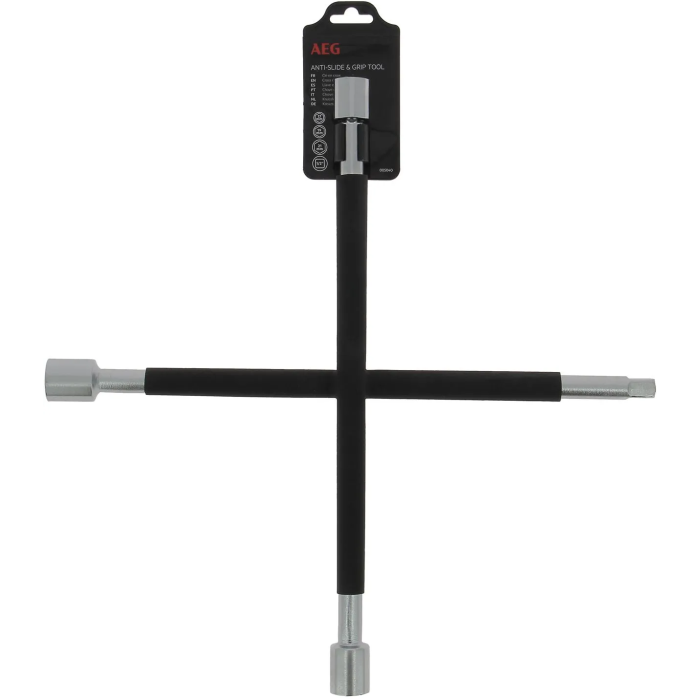 Aeg Llave Cruzada Reforzada Extractor con Enchufes 17/19/21 mm y Cuadrado 1/2" Acero Inoxidable 1 Aeg Llave Cruzada Reforzada Extractor con Enchufes 17/19/21 mm y Cuadrado 1/2" Acero Inoxidable 1