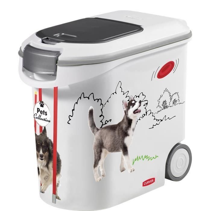 Contenedor de croquetas CURVER - 35L/12 kg - PETS COLLECTION - Para perros 1 Contenedor de croquetas CURVER - 35L/12 kg - PETS COLLECTION - Para perros 1