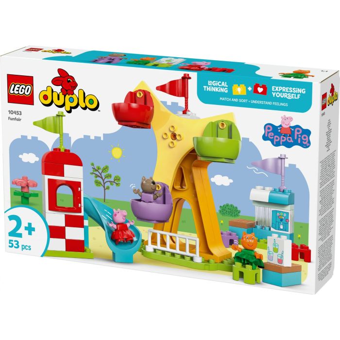 LEGO DUPLO 10453 Set Feria Peppa Pig Parque de Atracciones, Noria, Tobogán y Figuras para Niños +2 años 9