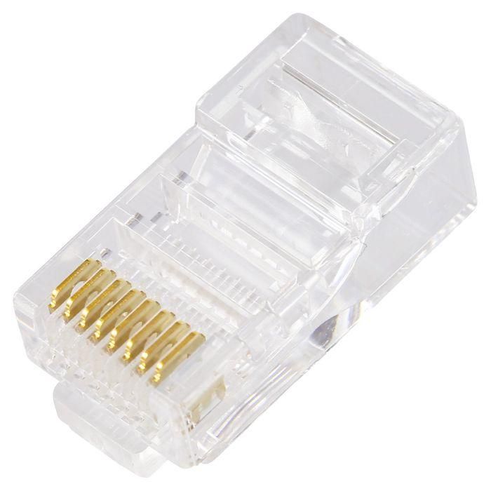 LOGON PROFESSIONAL RJ45 CAT5e UNSHIELDED EASY CONNECTOR+GREY BOOT - 50PCS 1
