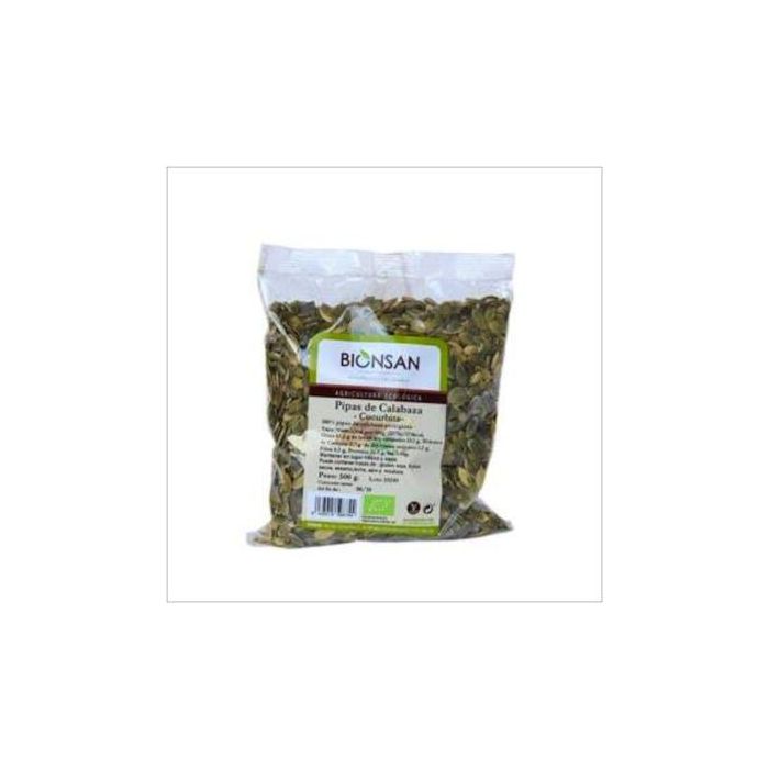 BIONSAN Pipas de Calabaza Cucurbita 250g Ecológicas – Fuente de Zinc, Fósforo y Hierro, Apto Vegano
