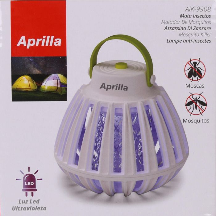 Aprilla Mata Insectos Luz Led Ultravioleta 12 cm (ancho) x 12 cm (alto) x 12 cm (largo) (8 Unidades)
