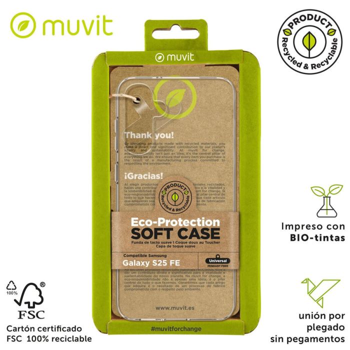Funda para Móvil Muvit for Change Galaxy S25 FE Transparente 2 Funda para Móvil Muvit for Change Galaxy S25 FE Transparente 2