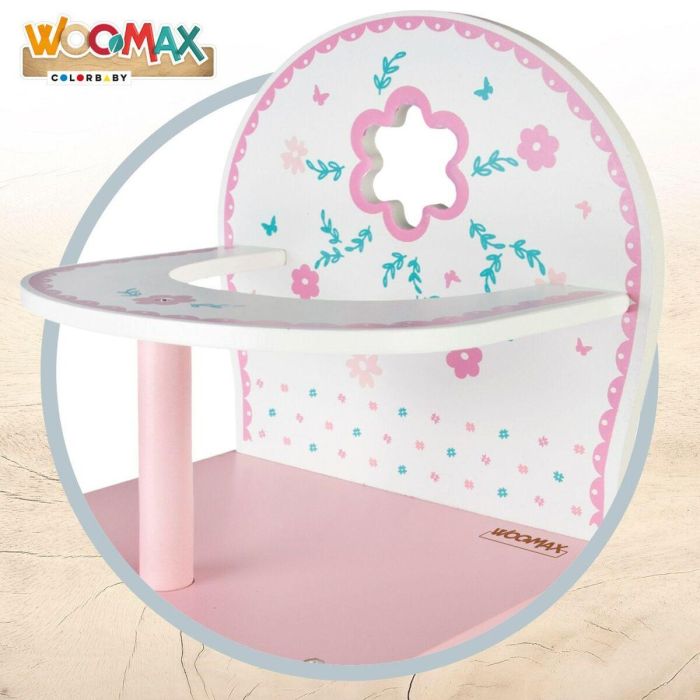 Trona Woomax 25 x 55 x 20 cm Muñecas Blanco Rosa 2 Unidades 5 Trona Woomax 25 x 55 x 20 cm Muñecas Blanco Rosa 2 Unidades 5
