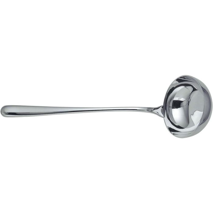 Alessi LCD01/10 Cucharón de servir en acero inoxidable 18/10, colección Caccia, diseñado por Luigi Caccia Dominioni, apto para lavavajillas Alessi LCD01/10 Cucharón de servir en acero inoxidable 18/10, colección Caccia, diseñado por Luigi Caccia Dominioni, apto para lavavajillas