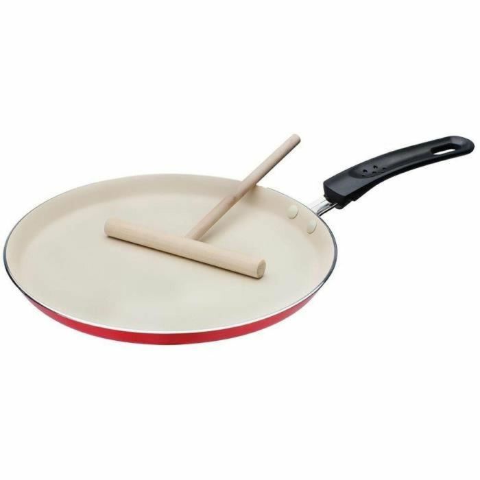 GSW 456715 Crepera de Aluminio 26 cm con Espátula, Exterior Silicona Roja, Para Todo Tipo de Fuegos Incluida Inducción 10 GSW 456715 Crepera de Aluminio 26 cm con Espátula, Exterior Silicona Roja, Para Todo Tipo de Fuegos Incluida Inducción 10