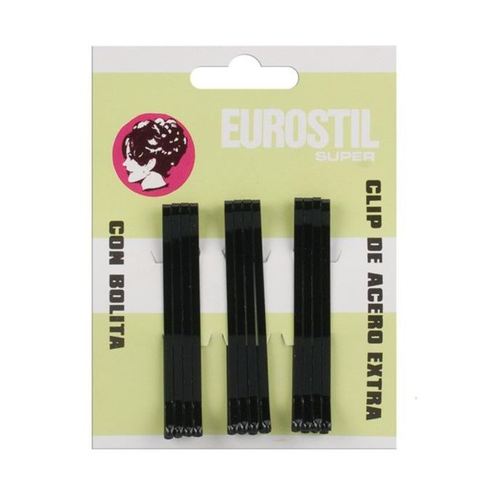 Eurostil Cabello clips 55mm bronce 12un Eurostil Cabello clips 55mm bronce 12un