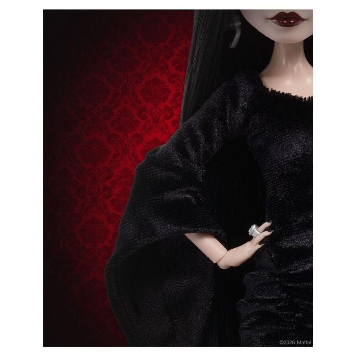 MATTEL Muñeca Morticia Miercoles Wednesday Monster High, muñeca coleccionable con personajes de la serie Addams Family