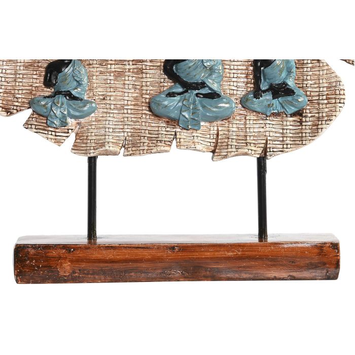 DKD Home Decor Figura Oriental Buda Resina y Metal Rojo Verde 29.5x38x6 cm Pack 2 Unidades 1