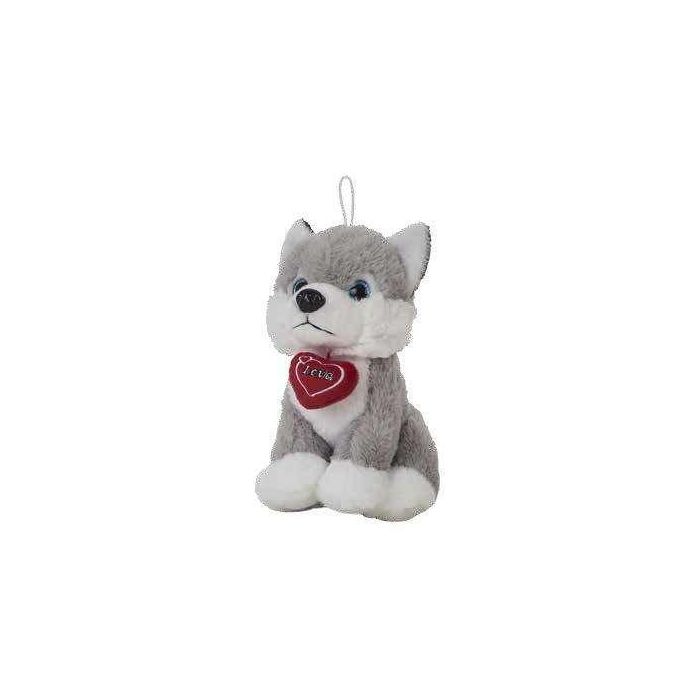 Peluche husky corazón 28 cm