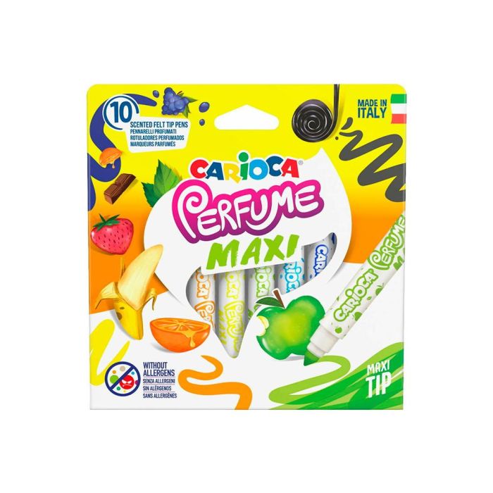 Rotulador Carioca Perfumado Punta Maxi Lavable Caja De 10 Unidades Colores Surtidos 1