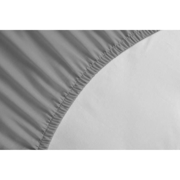 LOVELY HOME Sábana ajustable 100% algodón 160x200x30 cm gris claro 1 LOVELY HOME Sábana ajustable 100% algodón 160x200x30 cm gris claro 1