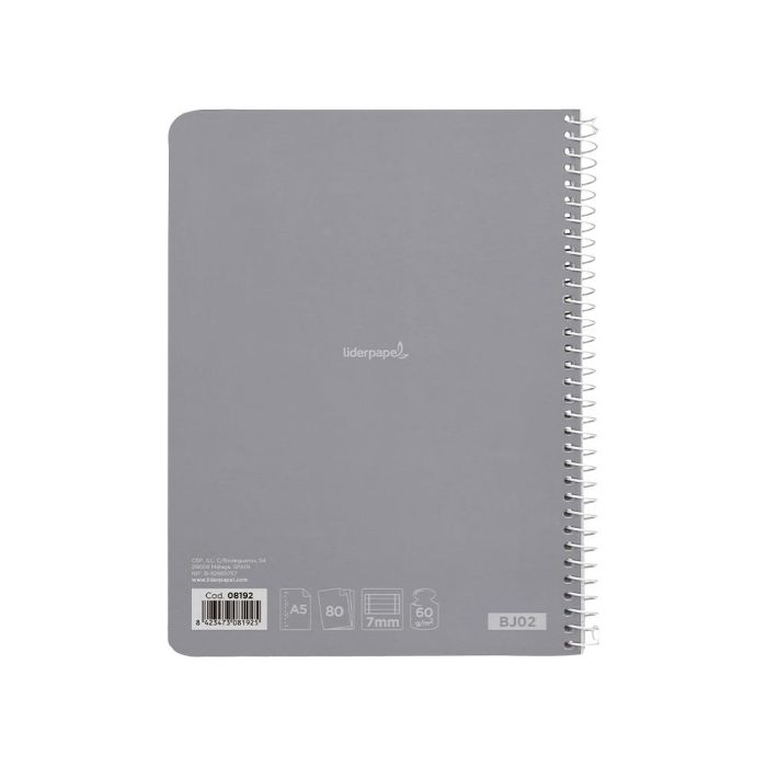 Cuaderno Espiral Liderpapel A5 Micro Smart Tapa Blanda 80H60 gr Horizontal 7 mm Doble Margen 6 Taladros Colores 4