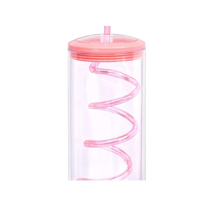 Vaso Pajita Espiral Surtidos Col 330Ml Leknes 7x24x6cm (Set de 48) 3