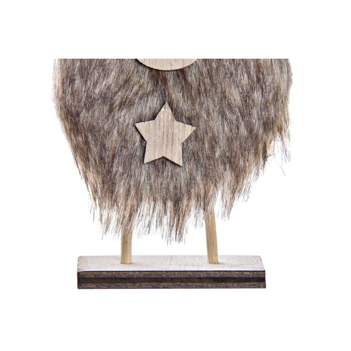 DKD Home Decor Figura de Navidad Reno Alpina Blanco, Marrón, Dorado, MDF, Poliéster, 15 cm Alto x 6.8 cm Ancho x 3 cm Largo, 8 Unidades Surtidas 2