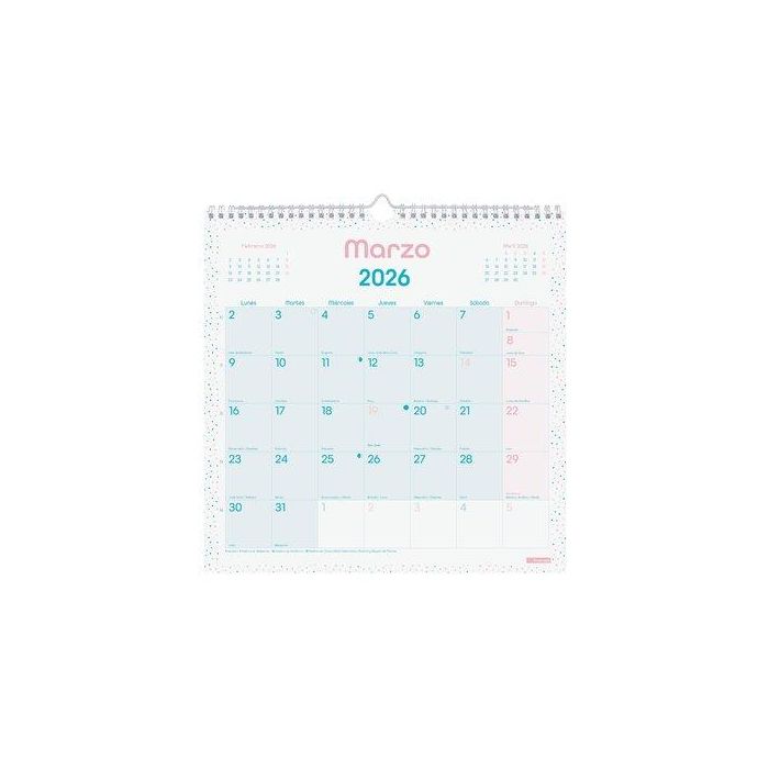 Finocam Calendario De Pared Mv Chic Turquesa 2026 30x30-300x300 mm