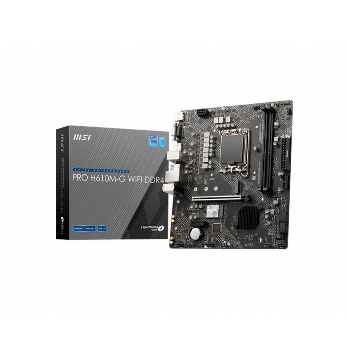 Placa Base MSI PRO H610M-G WIFI DDR4 Intel H610 LGA 1700 0 Placa Base MSI PRO H610M-G WIFI DDR4 Intel H610 LGA 1700 0
