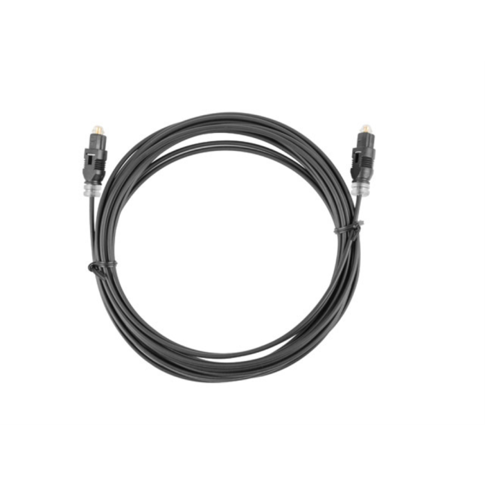Lanberg Cable Toslink Óptico Audio Digital 2m Negro para Home Theatre, Barras de Sonido, Consolas y Televisores