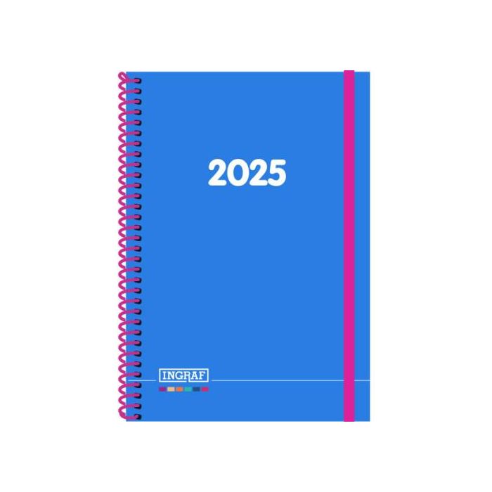 AGENDA 2025 MEDITERRANEO DIA/PAGINA 15x21 COL.SURTIDOS ESPIRAL CASTELLANO INGRAF 355430