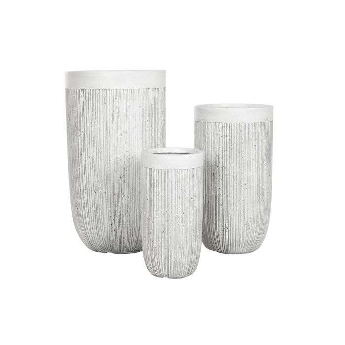 Macetero Scandi DKD Home Decor Crudo 44 x 79 x 44 cm Set de 3 3