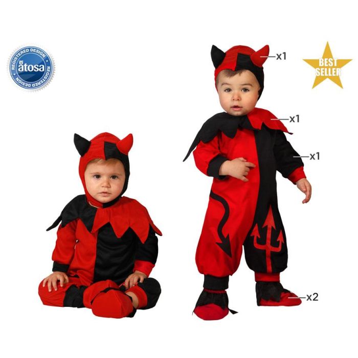 Disfraz Demonio Niño Bebé 6-12 Meses Disfraz Demonio Niño Bebé 6-12 Meses