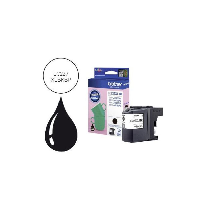 Ink-Jet Brother Lc-227XL Negro Dcp-J4120Dw - Mfc-J4420Dw - J4620Dw - J4625Dw 1200 Pag