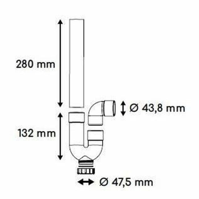 Edouard Rousseau Sifón ROU3047403202591 Salida Horizontal Ø40 mm PVC Gris Rosca 47,5 mm 3 Edouard Rousseau Sifón ROU3047403202591 Salida Horizontal Ø40 mm PVC Gris Rosca 47,5 mm 3