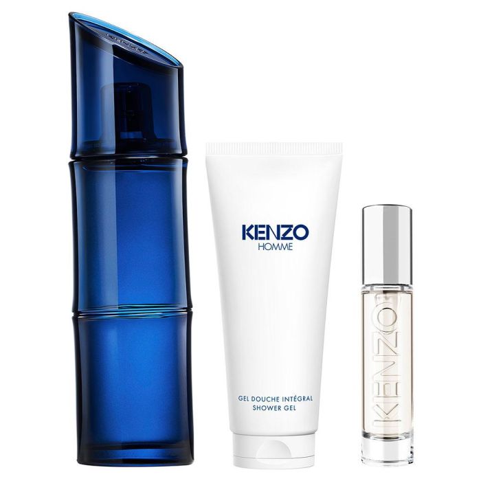 Kenzo Homme Estuche de Regalo Cofre para Hombre, Eau de Toilette Vaporizador 110 ml + 10 ml + Gel de Ducha 75 ml, Perfume Masculino Marino y Amaderado