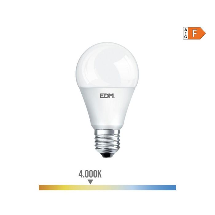 Edm Bombilla Standard LED E27 12W 1154lm 4000K Luz Día Ø6 x 11 cm 0 Edm Bombilla Standard LED E27 12W 1154lm 4000K Luz Día Ø6 x 11 cm 0