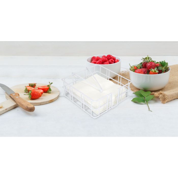 Confortime Servilletero Cocina Blanco 18x18x6.5 cm (12 Unidades) 6 Confortime Servilletero Cocina Blanco 18x18x6.5 cm (12 Unidades) 6