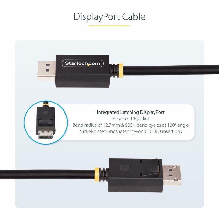 Cable USB Startech DP21-3M-DP40-CABLE Negro 3 m 3 Cable USB Startech DP21-3M-DP40-CABLE Negro 3 m 3
