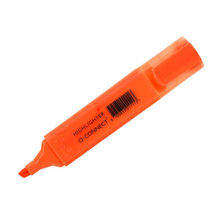 Rotulador Q-Connect Fluorescente Naranja Punta Biselada 10 unidades 1