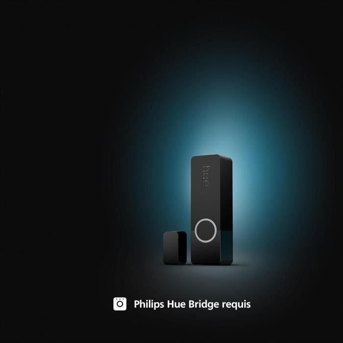 Philips Hue PHI1701429812397 Sensor de Contacto Negro – Fácil Instalación y Control por App Hue 1