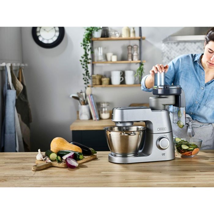 Kenwood Cortadora de Alimentos AT340 de Metal con 7 Discos de Acero Inoxidable para Rallar, Picar y Juliana 10