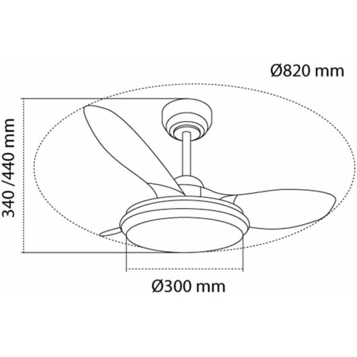 Ventilador de Techo CristalRecord STEL EVO MINI RGB RETRAC Transparente 1 Ventilador de Techo CristalRecord STEL EVO MINI RGB RETRAC Transparente 1