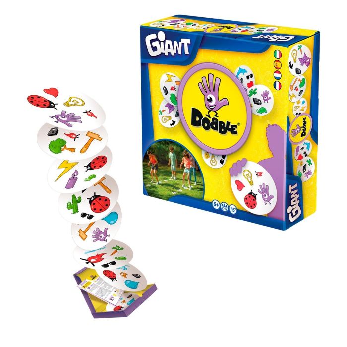 Zygomatic Dobble Giant - Juego de Cartas de Observación Gigante 24,5 cm, 4 Variantes, +6 años, 2-12 Jugadores, Multilenguaje 0 Zygomatic Dobble Giant - Juego de Cartas de Observación Gigante 24,5 cm, 4 Variantes, +6 años, 2-12 Jugadores, Multilenguaje 0