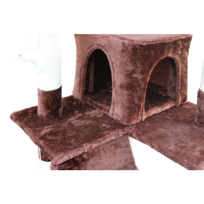 Árbol rascador para gatos Gloria 50 x 50 x 170 cm Marrón Madera Papel Sisal 9 Árbol rascador para gatos Gloria 50 x 50 x 170 cm Marrón Madera Papel Sisal 9