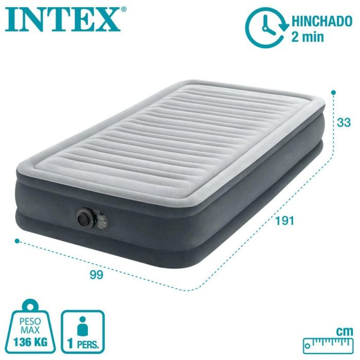 INTEX Comfort Plus + cama supletoria eléctrica para 2 personas 67766ND 1 INTEX Comfort Plus + cama supletoria eléctrica para 2 personas 67766ND 1
