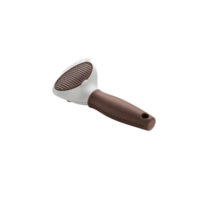 Hunter Cepillo para Cardar Autolimpiable Talla M para Perros, Elimina Pelo Muerto y Subpelo 3