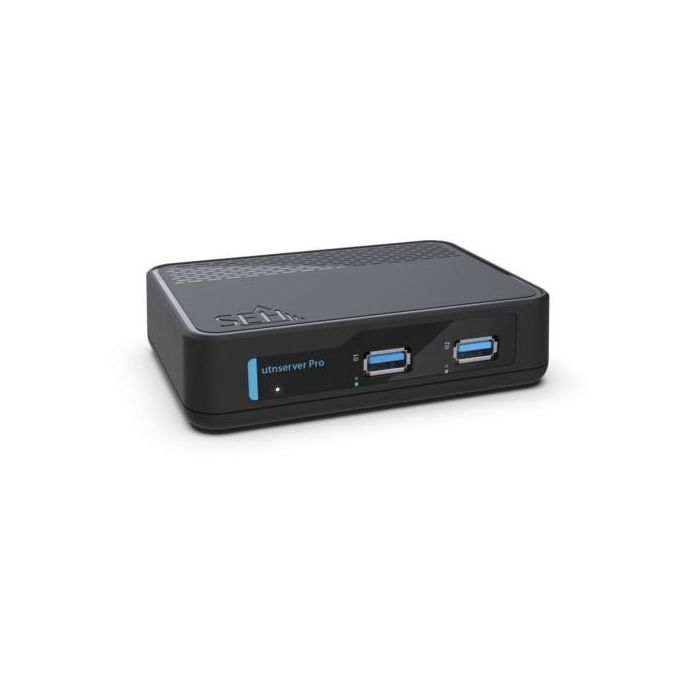 SEH utnserver Pro Servidor de Dispositivos USB Negro con USB 3.2 Gen 1 y Gigabit Ethernet para Windows/Linux