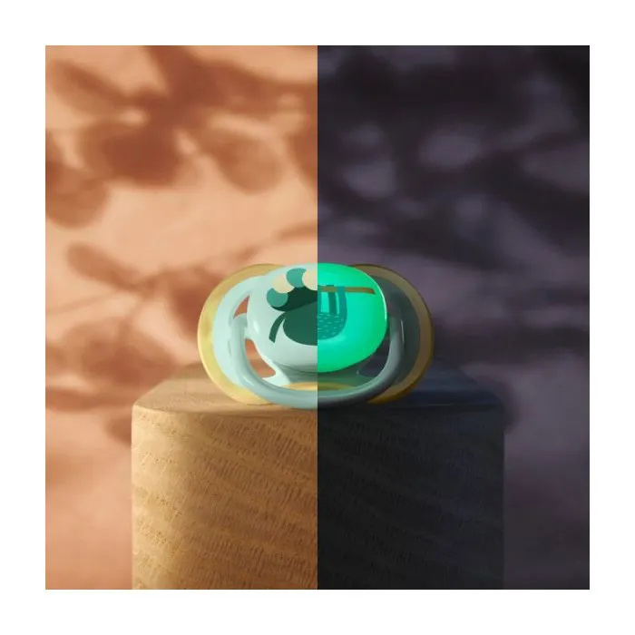 Avent Philips Pack de 4 Chupetes SCF087/22 - Ultra Air - Para Día y Noche - Sin BPA - Amarillo y Naranja