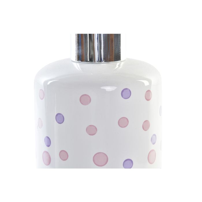 DKD Home Decor Dosificador Moderno Blanco Lila Set de 2, 290ml, de Dolomite y ABS, Colección Dots, 7x17.5x7 cm 2 DKD Home Decor Dosificador Moderno Blanco Lila Set de 2, 290ml, de Dolomite y ABS, Colección Dots, 7x17.5x7 cm 2