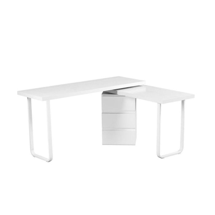 Escritorio DKD Home Decor 150 x 120 x 75 cm Natural Metal Blanco Madera MDF Escritorio DKD Home Decor 150 x 120 x 75 cm Natural Metal Blanco Madera MDF