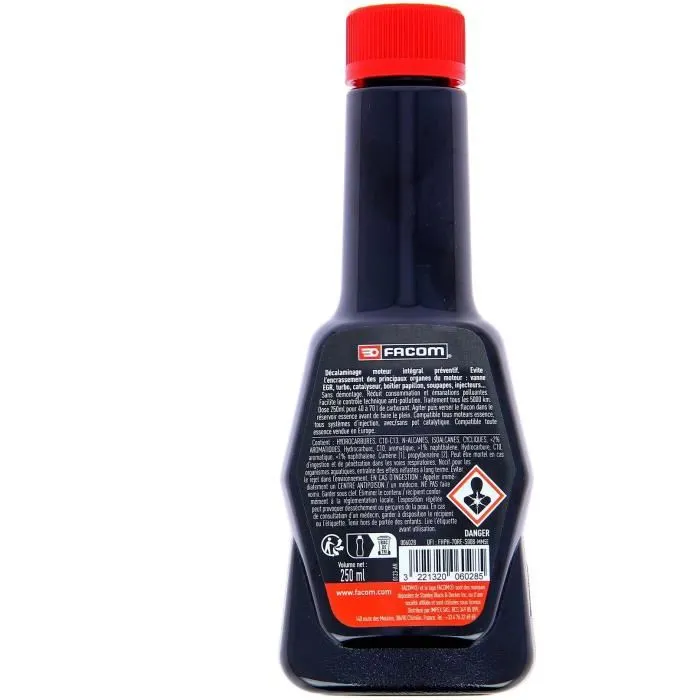 Facom Limpiador de Motor de Esencia Integral - Agente Desincrustante Preventivo para Sistema de Combustible, 250 ml Facom Limpiador de Motor de Esencia Integral - Agente Desincrustante Preventivo para Sistema de Combustible, 250 ml