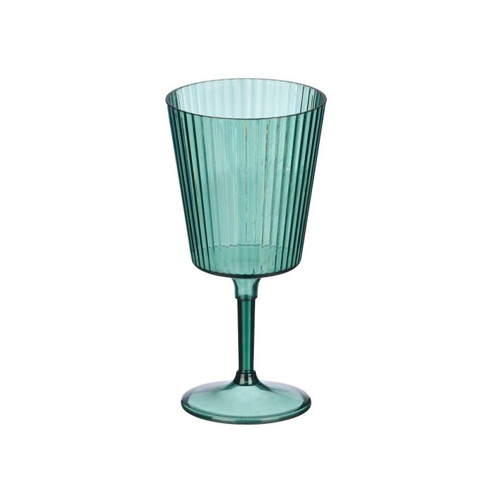 Leknes Copa Rayas Verde 400 ml 9x18.5x9 cm (Set de 24) 1