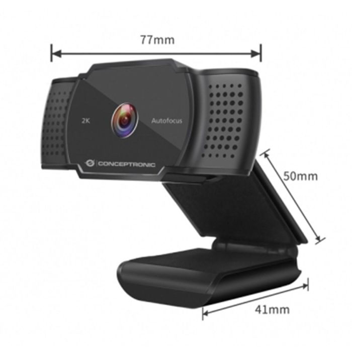 Conceptronic Webcam 2K Amdis02B 5Mp USB con micrófono, enfoque automático y cubierta de privacidad 1 Conceptronic Webcam 2K Amdis02B 5Mp USB con micrófono, enfoque automático y cubierta de privacidad 1