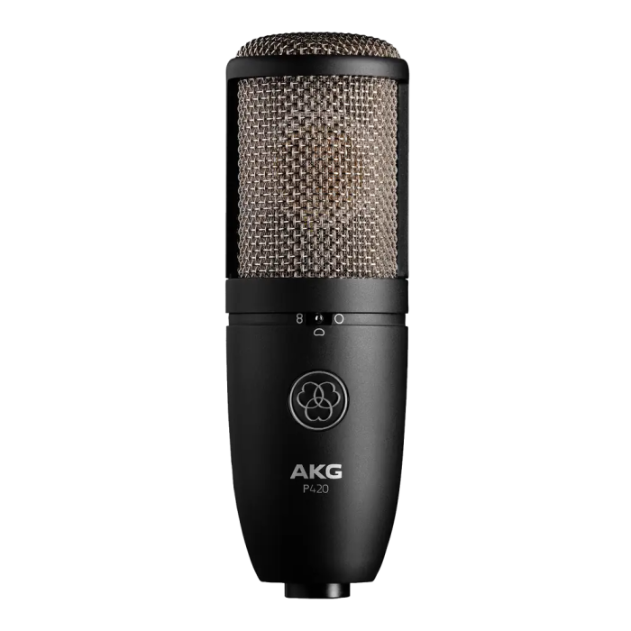 AKG Micrófono Condensador P420 con Plugin PCM Native Reverb Lexicon, Diafragma 1", Patrón Polar Conmutable, Filtro Paso Alto 300Hz, Atenuador -20dB, Negro 1
