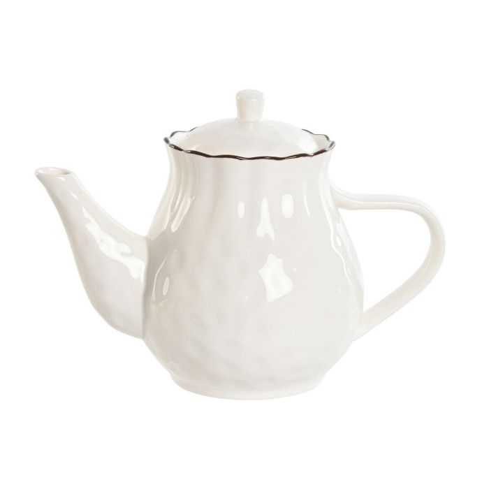 Tetera Cottage DKD Home Decor Blanco Marron 13 x 16 x 22 cm Tetera Cottage DKD Home Decor Blanco Marron 13 x 16 x 22 cm