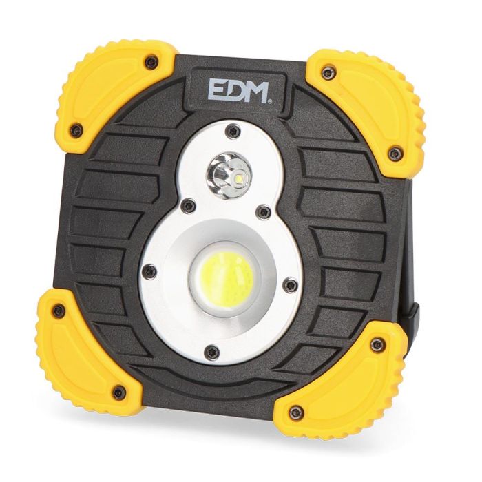 Edm Linterna Foco Recargable 10W 750LM, Power Bank, Luz Fría 6500K, Batería 2600mAh, Regulable, Base Pivotante 180° 0 Edm Linterna Foco Recargable 10W 750LM, Power Bank, Luz Fría 6500K, Batería 2600mAh, Regulable, Base Pivotante 180° 0