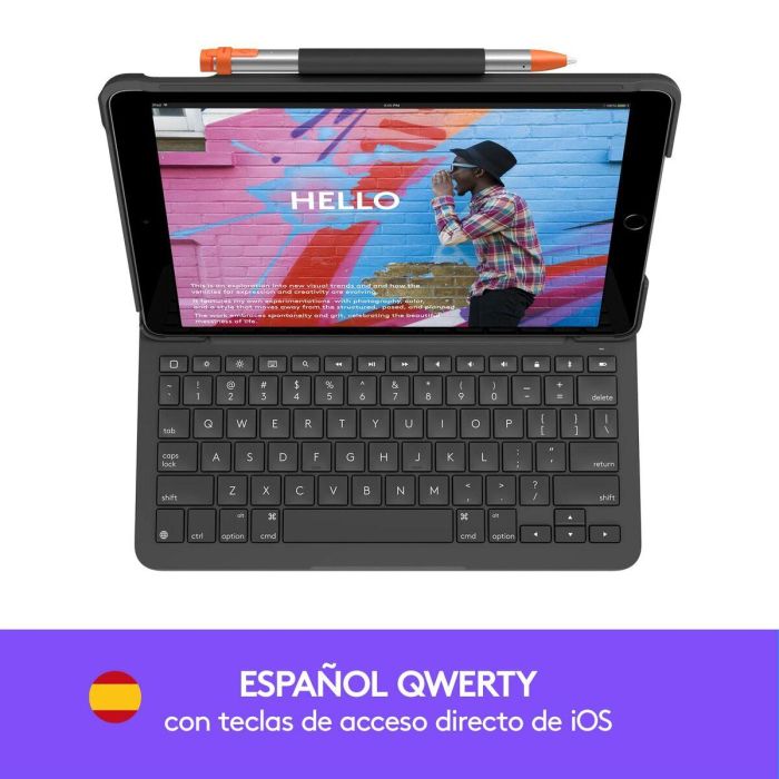 Funda para Tablet y Teclado Logitech 920-009478 Gris Grafito Qwerty Español QWERTY 0 Funda para Tablet y Teclado Logitech 920-009478 Gris Grafito Qwerty Español QWERTY 0